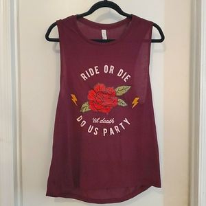 Ride or Die Bridal Party Muscle Tank Top